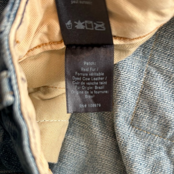 Rag & Bone real cow fur patch jeans - Size 25 (Fits 29” Waist) - Picture 8 of 10